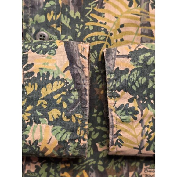 VTG Bushlan '89 Shirt Men Lg South Texas Green Camo Long Sleeve Button Hunting - Picture 9 of 12